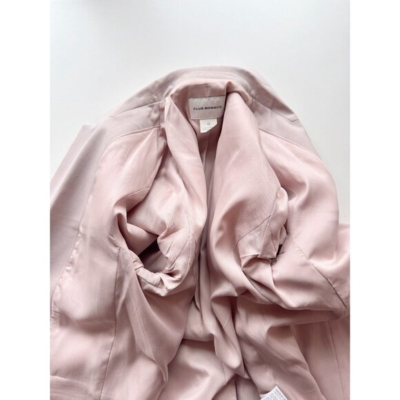 CLUB MONACO Borrem Pink Mauve Wool Blend Single Breasted Blazer, Size 12 - Picture 12 of 16